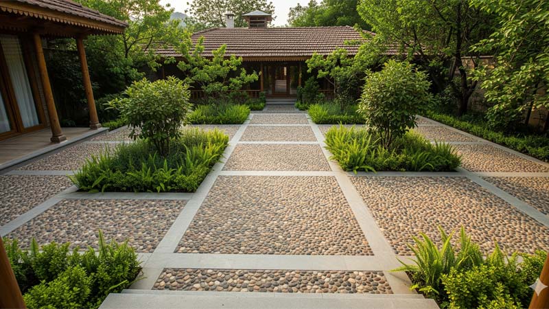 کف سازی حیاط با بتن بهتر است یا موزاییک؟ 1 کف سازی حیاط با بتن بهتر است یا موزاییک؟